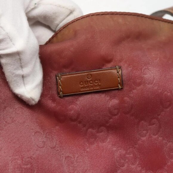 GUCCI GG Canvas Tote Bag Nylon Pink Gold 295252 Auth - Picture 11 of 16